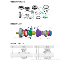 Poclain hydraulic piston motor parts for MS ROTOR+STATOR